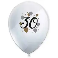 "30" let balónků s latexovým vzorem, sada 6 ks