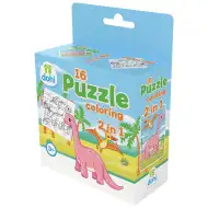 16dílné omalovánkové puzzle 2 v 1 - Dino