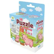 16dílné omalovánkové puzzle 2 v 1 - Prasátko