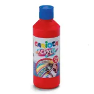 Akrylová barva 250 ml v červené barvě - Carioca