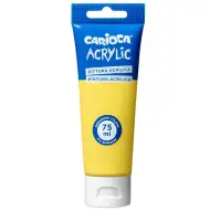 Akrylová barva 75 ml žlutá - Carioca