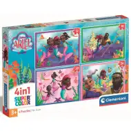 Ariel malá mořská víla 4 v 1 12, 16, 20 a 24dílné puzzle - Clementoni