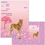 Ars Una: Cute Animals Horse jezdecká sada 10 pozvánek s obálkami
