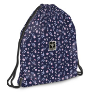 Ars Una: Navy Bloom tinédžerský vak na tělocvik, sportovní vak 37,5 × 46 cm
