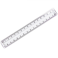 Ars Una: Průhledné pravítko 17 cm