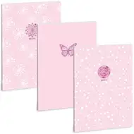 Ars Una: Soft Touch Pink Spring extra se sponkou čtverečkovaný sešit A4