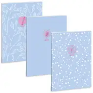 Ars Una: Soft Touch Skyblue Spring extra se sponkou hladký sešit A4