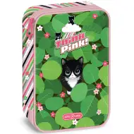 Ars Una: Think Pink kočičí vícepodlažní penál 15,5×22,5×4,5 cm