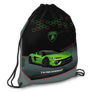 Ars Una: Zelený vak na tělocvik s motivem Lamborghini, sportovní vak 32x42 cm