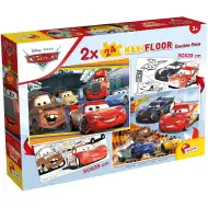 Auta 2 v 1 – 2x24dílné maxi puzzle a omalovánky – Lisciani