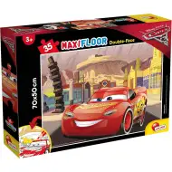 Auta 2 v 1 maxi 35dílné puzzle a omalovánka 70x50 cm - Lisciani