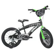 BMX černo-zelené dětské kolo ve velikosti 14 - jízdní kolo Dino Bikes