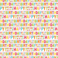 Balicí papír s nápisem Happy Birthday 100 x 70 cm