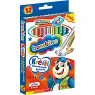 Bambino: Jumbo barevné tužky 12ks sada s ořezávátkem
