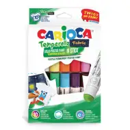 Barevné textilní temperové tyčinky, sada 10 ks - Carioca
