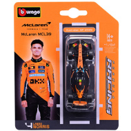Bburago: McLaren MCL39 Norris F1 (2025) závodní vůz kovový model v měřítku 1:64 (Lando Norris #4)