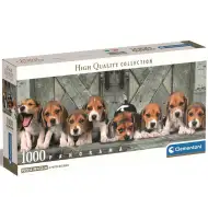 Beagle štěňata 1000 dílků panorama puzzle 98x33cm - Clementoni