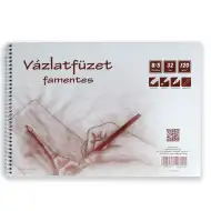 Bezlesý spirálový skicák B/5, 32 listů, 120g