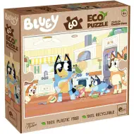 Bluey 2 v 1, 60dílné Eco puzzle a omalovánka 70x50 cm - Lisciani