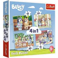 Blueyho svět 4 v 1 12-15-20-24 dílků puzzle - Trefl