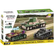 COBI: Panzer I, Renault R35 a Valentine IX – 3 v 1 stavebnice (2740)