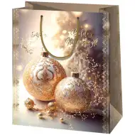 Cardex: Zlaté ozdoby velká dárková taška 26x13x33 cm
