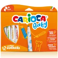 Carioca: Barevné dětské filcové fixy, sada 12 kusů, vymývatelné