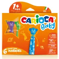 Carioca: Barevné medvídkové dětské fixy, sada 6 kusů, smývatelné