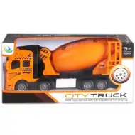 City Truck: Čtyřnápravový model nákladního auta z kovu s betonovou směsí - se světlem a zvukem