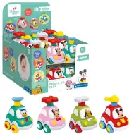 Clementoni Baby: Press&amp;Go autíčko s Disney postavičkou ve čtyřech variantách 1ks