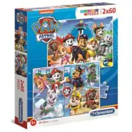 Clementoni: Tlapková patrola 2 v 1, 2x60 dílků puzzle
