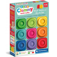 Clemmy: Měkká 9dílná stavebnice v barvách duhy - Clementoni