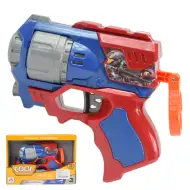 Cool Soft Bullet Gun: Malá pěnová střelná zbraň s náboji v modro-červené barvě 14cm