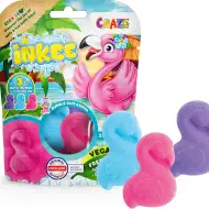 Craze Inkee: Veganské koupelové bomby plameňák, balení 3 ks s vůní žvýkačky