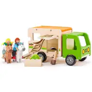 Dřevěné auto na přepravu koní s doplňky - Woodyland