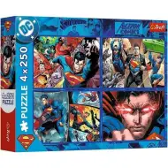 DC: Odvážný Superman 4x250dílků puzzle - Trefl
