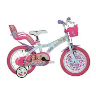 Dětské kolo Barbie růžovo-bílé, velikost 14 - kolo Dino Bikes