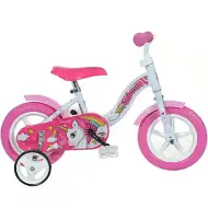 Dětské kolo jednorožec, růžovo-bílé, velikost 10" – kolo Dino bikes