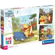 Disney+Medvídek+Pú+3x48ks+Supercolor+puzzle+-+Clementoni