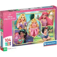 Disney Princezny 104dílné supercolor puzzle - Clementoni