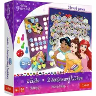 Disney+Princezny 2 v 1 desková hra: Člověče, nezlob se! a Hadi a žebříky - Trefl