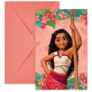 Disney+Princezny Vaiana 2 party pozvánka s obálkou 6ks sada