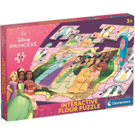 Disney Princezny interaktivní podlahové puzzle, 24 dílků - Clementoni