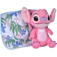 Disney Stitch Angel plyšová figurka s dekou 25 cm - Simba Toys