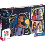 Disney Wish 3x48ks Supercolor puzzle - Clementoni