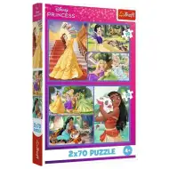 Disney princezny 2x70dílků puzzle - Trefl
