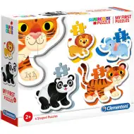 Divoká zvířata 4 v 1 Supercolor tvarové puzzle - Clementoni