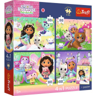 Domeček pro panenky Gabi 4×88 dílků Premium Plus dětské puzzle s plakátem - Trefl