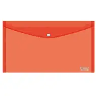 Duch: Červená průhledná plastová dokumentová složka 235x115mm.