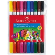 Dvojitý barevný omyvatelný fix 10ks sada - Faber-Castell
